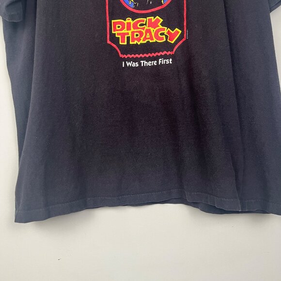 Vintage 90s Disney Dick Tracey Movie Promo TShirt Single Stitch Mens Sz. XL FLAW - Picture 6 of 8